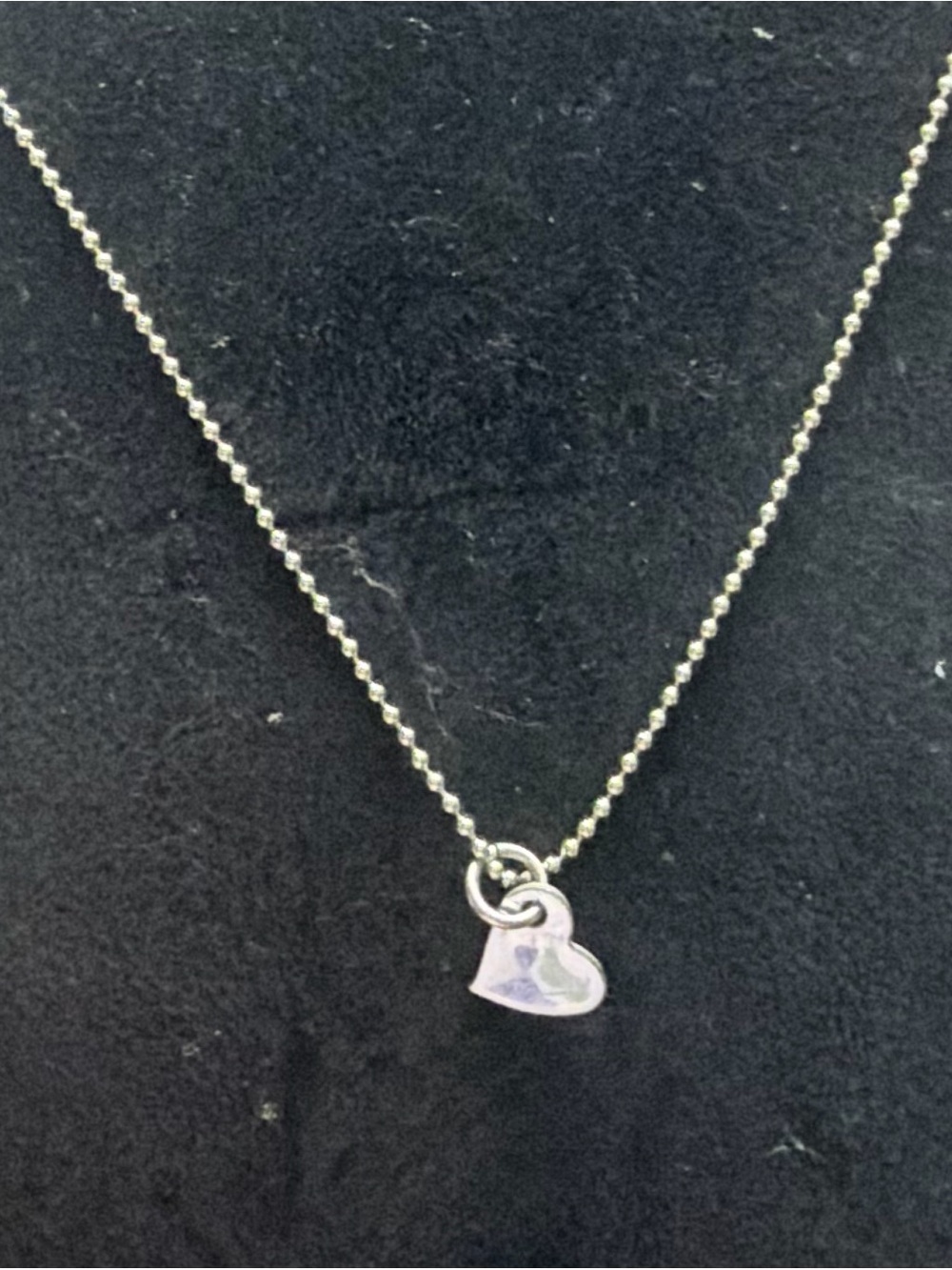 Delicate Heart Charm Necklace in Silver